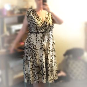 Plus Size Python Midi Dress